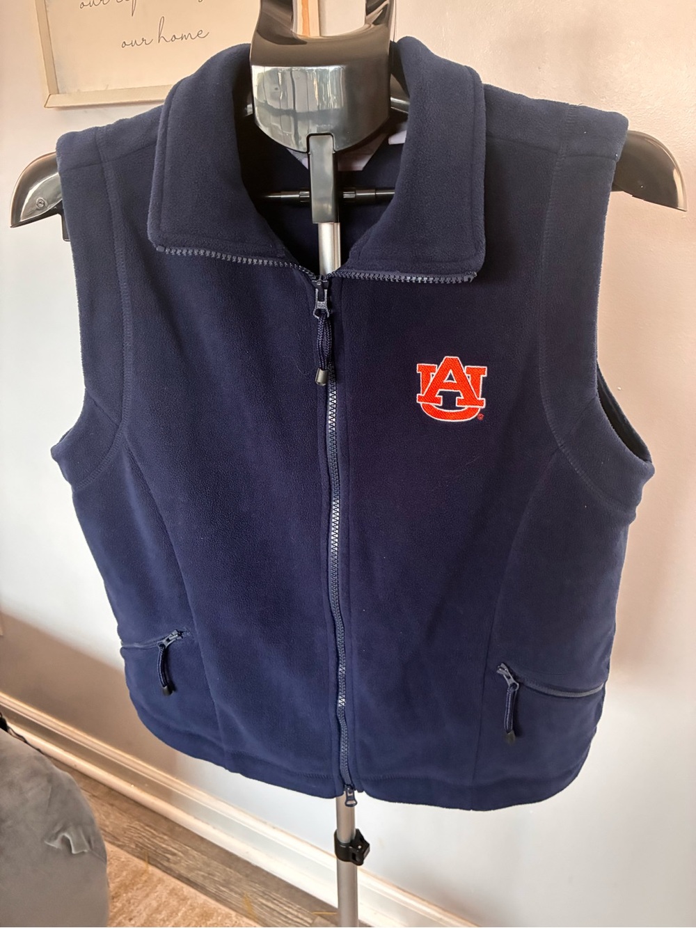 Auburn University Navy Fleece Vest